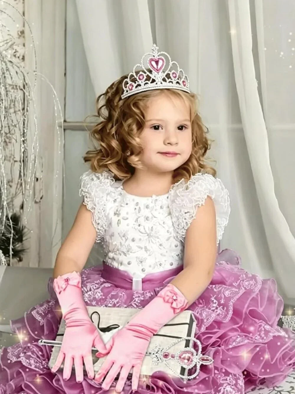 Princess Dress Up Set Accessories Presents for Kids Girls | Children Princess Ti